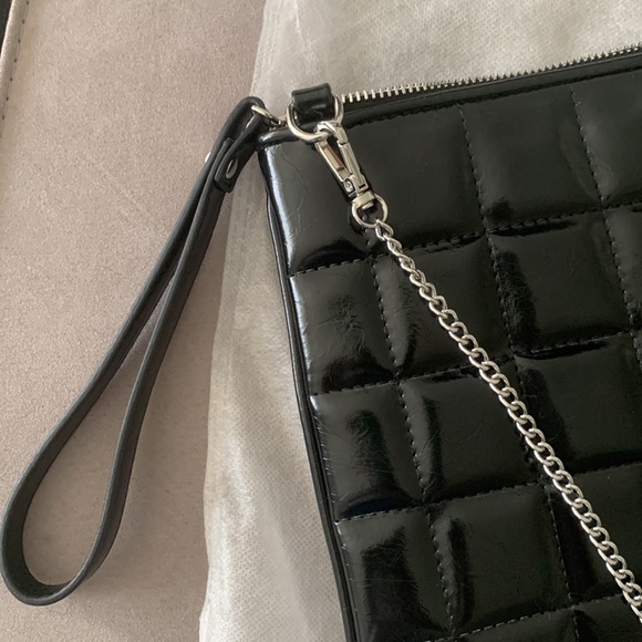 Zara NWT Black Quilted Clutch - Picture 8 of 14